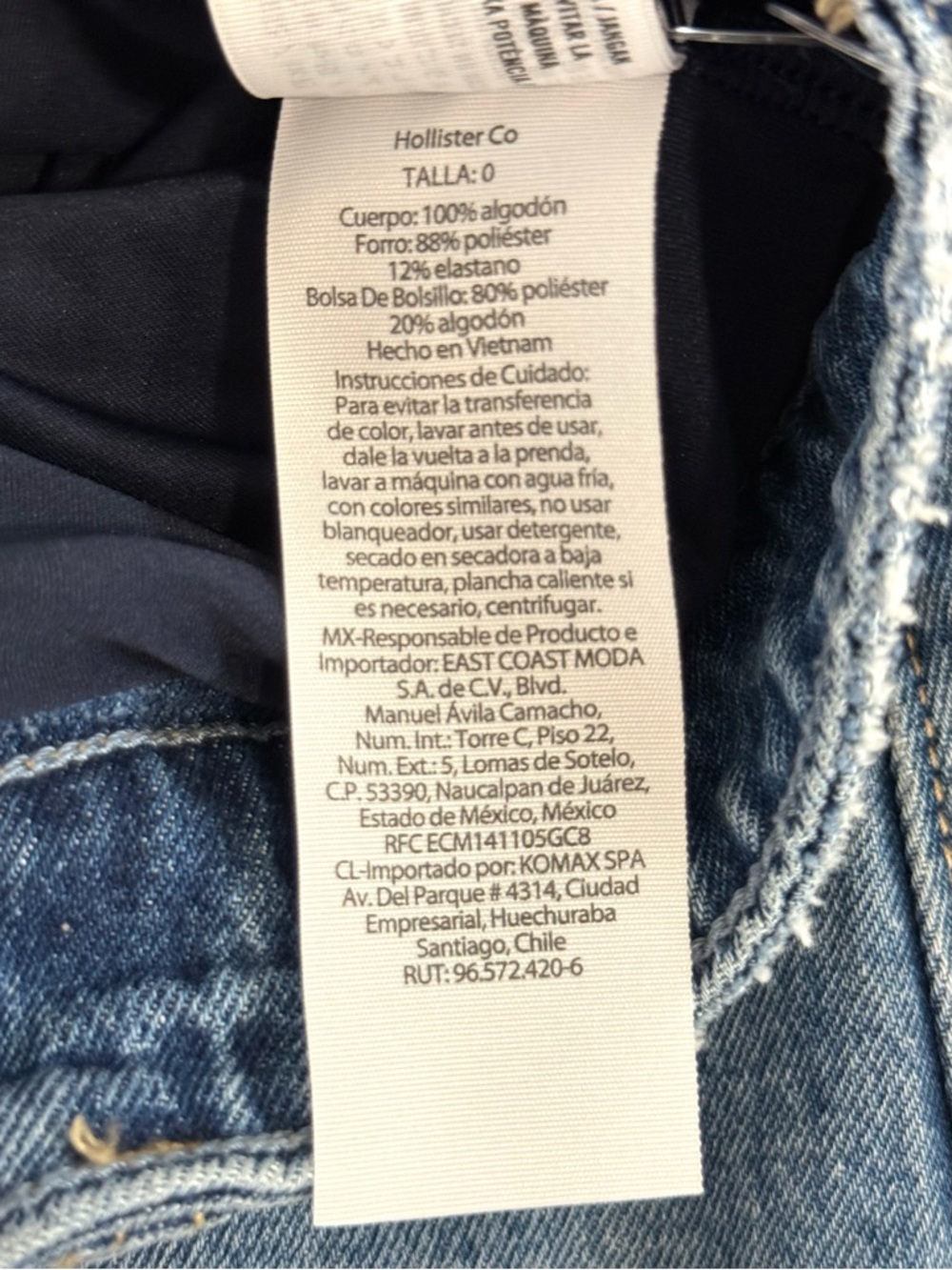 Hollister Light Blue Denim Mini Skirt Pink Bow Embroidered Details - Size 0 - Picture 8 of 13
